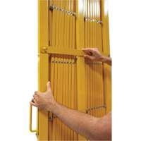 Expandable Barrier, 84" H x 20' L, Yellow Seaboard Timber Mart