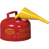 Safety Can for Flammables with Funnel, Type I, Galvanized Steel, 2.5 US gal., Red, FM Approved/UL/ULC Listed Seaboard Timber Mart