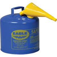 Safety Can for Kerosene with Funnel, Type I, Galvanized Steel, 5 US gal., Blue, FM Approved/UL/ULC Listed Seaboard Timber Mart