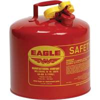 Safety Can for Flammables, Type I, Galvanized Steel, 5 US gal., Red, FM Approved/UL/ULC Listed Seaboard Timber Mart