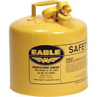 Safety Can for Diesel, Type I, Galvanized Steel, 5 US gal., Yellow, FM Approved/UL/ULC Listed Seaboard Timber Mart