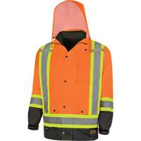 Parka de s&eacute;curit&eacute; d'hiver imperm&eacute;able 7-en-1 5056 Pioneer Yukon, Polyester, Noir/Orange haute visibilit&eacute;, T-petit Seaboard Timber Mart