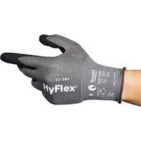 HyFlex&reg; 11-581 Ultra-Lightweight Industrial Gloves, Size 6, 21 Gauge, Nitrile Coated, Nylon/HPPE/Tungsten/Spandex Shell, ASTM ANSI Level A6 Seaboard Timber Mart