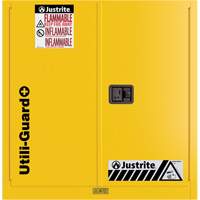 Utili-Guard+ Flammable Safety Cabinet, 30 gal., 1 Door, 43" W x 44" H x 22" D Seaboard Timber Mart