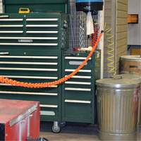 Magnetic Chain Barrier Warehouse Kit, Orange Seaboard Timber Mart
