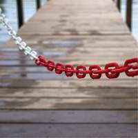 Bicolour Plastic Barrier Chain, Green/White Seaboard Timber Mart