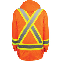 High-Visibility 7-in-1 Jacket, Polyester, High Visibility Orange, X-Small Seaboard Timber Mart