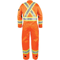 High-Visibility Fire-Resistant Coveralls, Size Small, Orange Seaboard Timber Mart