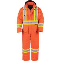 High-Visibility Lined Canvas Overalls, Small, High Visibility Orange Seaboard Timber Mart