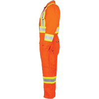 High-Visibility Lined Canvas Overalls, Small, High Visibility Orange Seaboard Timber Mart