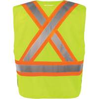 Gilet haute visibilit&eacute; &agrave; d&eacute;tachement rapide en 5 points, Orange haute visibilit&eacute;, Moyen/Petit, Polyester Seaboard Timber Mart