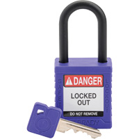 Velocity Safety Lockout Padlock, Safety Padlock, Keyed Different, Nylon, 1-1/2" Width Seaboard Timber Mart
