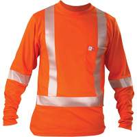 Long-Sleeved T-Shirt, Small, Orange Seaboard Timber Mart
