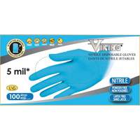 Gants jetables 34600, Petit, Nitrile, 5 mils, Sans poudre, Bleu Seaboard Timber Mart