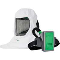Respirateur T-Link avec casquette, tube de respiration, montage &agrave; la ceinture & APR motoris&eacute; PX5, Cagoule ample & visi&egrave;re, Pile Lithium-ion Seaboard Timber Mart