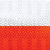 Pellicule souple pour chantiers routiers &agrave; haute intensit&eacute; 382VHIP, 5" la x 150' lo, Orange et blanc Seaboard Timber Mart