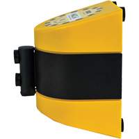 HAZLOK Safety Barrier System, Plastic, Magnetic Mount, 30', Black and Yellow Tape Seaboard Timber Mart