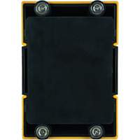 HAZLOK Safety Barrier System, Plastic, Magnetic Mount, 30', Black and Yellow Tape Seaboard Timber Mart