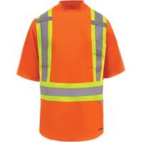 T-shirt de s&eacute;curit&eacute; doubl&eacute; de bambou Viking, Polyester, Grand, Orange haute visibilit&eacute; Seaboard Timber Mart
