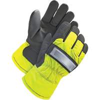 Gants d'ajusteur haute-visibilit&eacute;, T-petit, Paume en Cuir fleur de ch&egrave;vre, Doublure en Thinsulate Seaboard Timber Mart