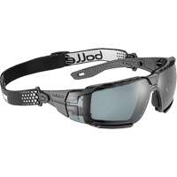 RUSH+ 2.0 XP M/L Safety Glasses with Black & Grey Frame, Smoke Lens, Anti-Fog/Anti-Scratch, ANSI Z87+ Seaboard Timber Mart