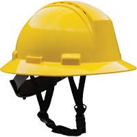 Kilimanjaro Full Brim Safety Helmet with HDPE Shell, Meets CSA Type 2, Ratchet Suspension, Vented Seaboard Timber Mart
