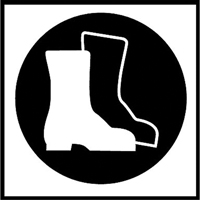 Right to Know Pictogram Labels -Boots, Vinyl, Sheet, 5/8" L x 3/4" W Seaboard Timber Mart