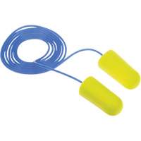 Bouchons d'oreilles n&eacute;on jaune E-A-Rsoft, Vrac - Sac en poly, Avec cordon Seaboard Timber Mart