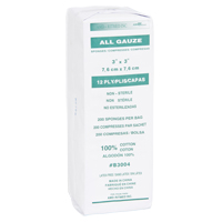 &eacute;ponges de gaze, Tampon, 3" lo x 3" la, Dispositif m&eacute;dical Classe 1 Seaboard Timber Mart