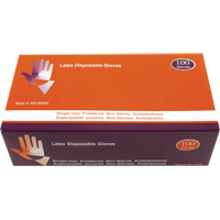 Industrial Grade Gloves, Medium, Latex, Powdered, White Seaboard Timber Mart