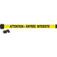 Wall Mount Barrier, Plastic, Magnetic Mount, 7', Black and Yellow Tape Seaboard Timber Mart