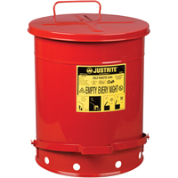 Oily Waste Cans, FM Approved/UL Listed, 14 US gal., Red Seaboard Timber Mart