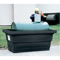 Poly-Tank&reg; Containment Unit 275 With Drain, 82.3" L x 45" W x 35.3" H, 275 US gal. Capacity Seaboard Timber Mart
