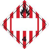 Flammable Solids TDG Placard, Adhesive Vinyl Seaboard Timber Mart