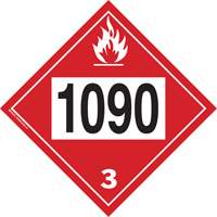 1090 Acetone Flammable Liquid TDG Placard, Plastic Seaboard Timber Mart