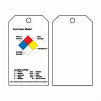 Self-Laminating Right-To-Know Tags, Polyester, 3" W x 5-3/4" H, English Seaboard Timber Mart