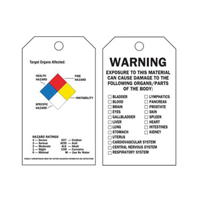 Self-Laminating Right-To-Know Tags, Polyester, 3" W x 5-3/4" H, English Seaboard Timber Mart