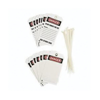 Self-Laminating Accident Prevention Tags, Polyester, 3" W x 5-3/4" H, English Seaboard Timber Mart