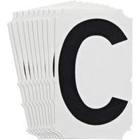Quick-Align&reg; Individual Gothic Number and Letter Labels, C, 4" H, Black Seaboard Timber Mart