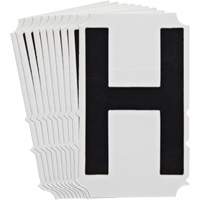 Quick-Align&reg;Individual Gothic Number and Letter Labels, H, 4" H, Black Seaboard Timber Mart