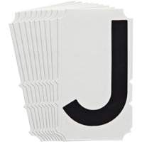 Quick-Align&reg;Individual Gothic Number and Letter Labels, J, 4" H, Black Seaboard Timber Mart