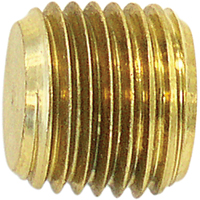 Bouchon de tuyau (t&ecirc;te hexagonale frais&eacute;e), 1/4" dia., Laiton Seaboard Timber Mart
