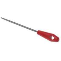 File with Red Handle, 8" L, Round, Bastard Cut Seaboard Timber Mart