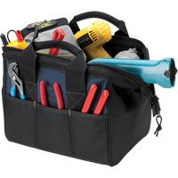 Sac &agrave; outils BIGMOUTH, Polyester, 23 pochettes, Noir Seaboard Timber Mart