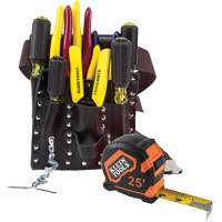 ENS OUTILS ELECTRICIEN A/POCHETTE CEINTURE, Cuir, Blanc Seaboard Timber Mart