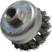 Knotted Wire Wheel Cup Brushes, 4" Dia. x 5/8"-11 Arbor Seaboard Timber Mart