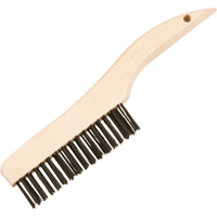 Shoe Handle Scratch Brushes, Brass, 4 x 16 Wire Rows, 10" Long Seaboard Timber Mart