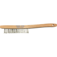 Curved-Handle Scratch Brushes, Stainless Steel, 3 x 19 Wire Rows, 14" Long Seaboard Timber Mart