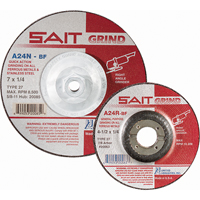 A24N Fast Grinding Wheel, 6" x 1/4", 7/8" Arbor, Aluminum Oxide, Type 27 Seaboard Timber Mart