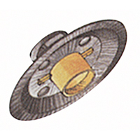 A24N Fast Grinding Wheel, 6" x 1/4", 7/8" Arbor, Aluminum Oxide, Type 27 Seaboard Timber Mart